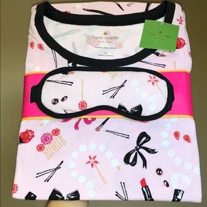Kate Spade Sleepshirt & mask Set